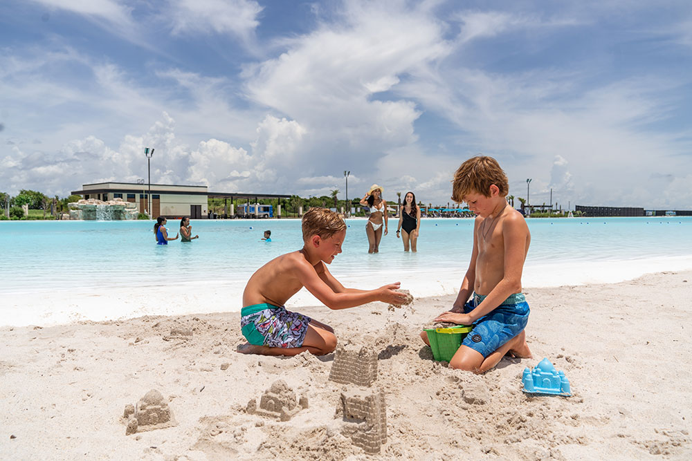 Kids Building Sandcastles